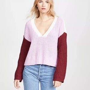 NWOT WILDFOX Color Me Beverly Colorblock Sweater